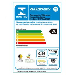 Lavadora de Roupas 15KG Automática 13 Programas de Lavagem Brastemp - 9