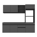 Ver imagem 3 de Cozinha Modulada Compacta Suspensa 211,5cm Milano Multimóveis Mp2410 Cinza