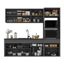 Ver imagem 2 de Cozinha Modulada Compacta Suspensa 211,5cm Milano Multimóveis Mp2410 Cinza