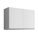 Ver imagem 2 de Armário Aéreo Cozinha Andréia 80cm 2 Portas Multiuso Mdp Funcional Branco - Desk Design