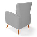 Ver imagem 7 de Poltrona Decorativa Melody com Pés Palito Bouclê Cinza Claro - Desk Design