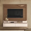 Ver imagem 4 de Home Suspenso Astor Castanho Off White com Mesa de Centro Liz Off White - Hb Móveis