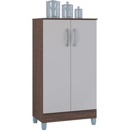 Balcao Multiuso 2 Portas 989 Chocolate Off White Poqq - 1