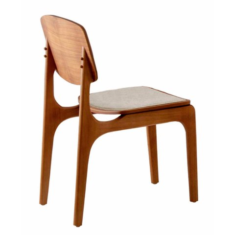 Conjunto com 2 Cadeiras Malta em Madeira Maciça para Sala de Jantar Moderna Mobília
