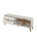 Ver imagem 4 de Rack para Tv até 75" Artely Verona 4499 Off White/pinho