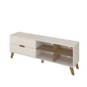 Ver imagem 5 de Rack para Tv até 75" Artely Verona 4499 Off White/pinho