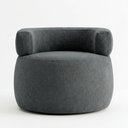 Ver imagem 5 de Poltrona Decorativa Orgânica Living Kayce Bouclê Premium Cinza Escuro - Abmaza