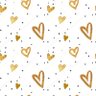 Papel De Parede Adesivo Decoração Coração Dourado - 3m - 1