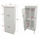 Ver imagem 4 de Armário Locker 4 Portas com Chave Multiuso para Academia Esc