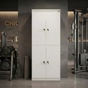 Ver imagem 6 de Armário Locker 4 Portas com Chave Multiuso para Academia Esc