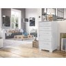 Cômoda Reforçada Compacta Branco com 5 Gavetas Espaçosa Luxo Pry - 2