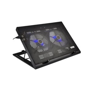 BASE P/NOTEBOOK 9" A 17" COM 2 COOLER SHINE LED ERGONOMICO SILENCIOSO LETRON