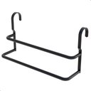 Ver imagem 1 de Porta Toalhas Duplo Toalheiro para Box Preto Fosco 60cm Fs