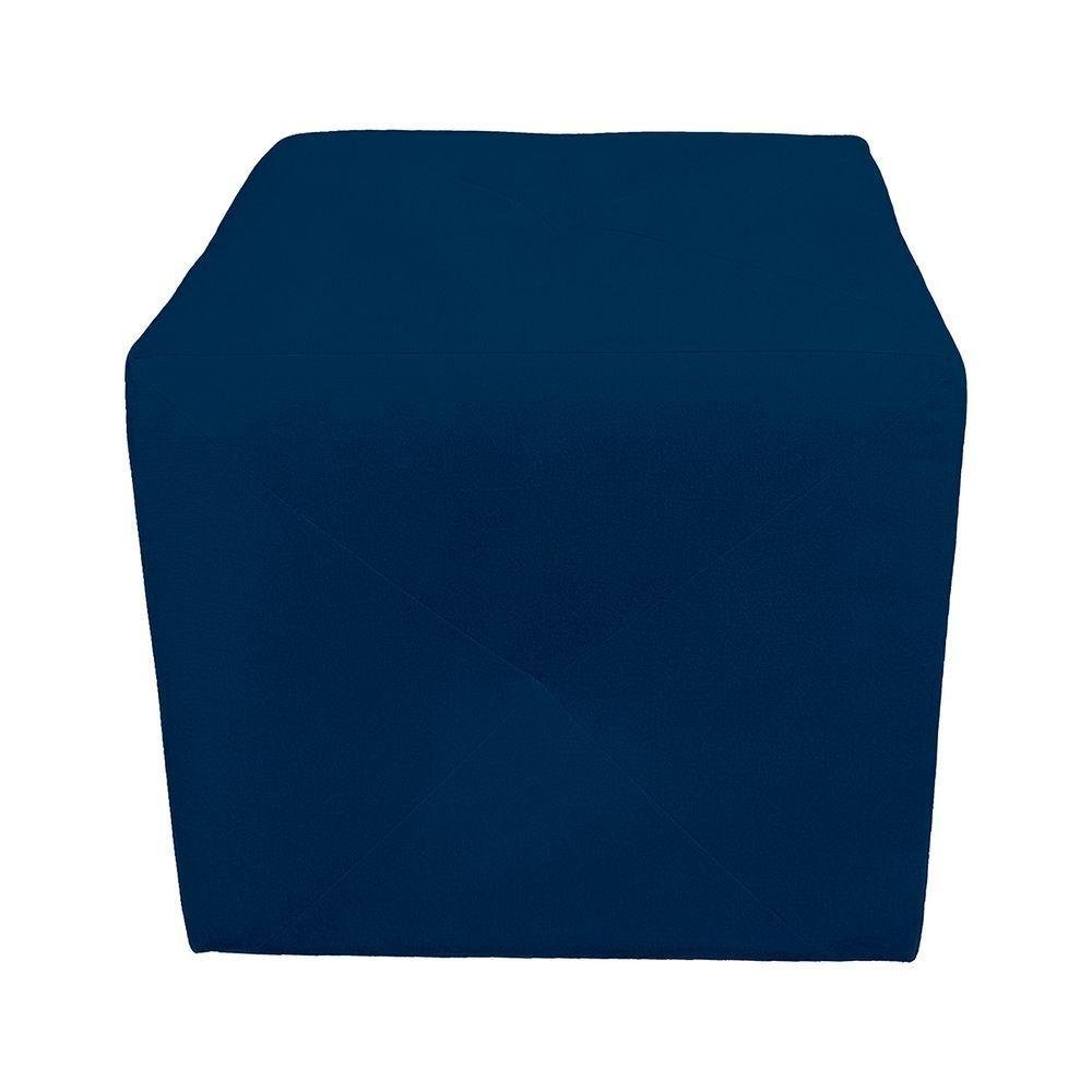 Puff Retangular Elo Suede Azul - 7