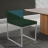 Kit 08 Cadeira Office Lee Duo Sala de Jantar Industrial Ferro Cinza Suede Verde e Azul Turquesa - Am - 2