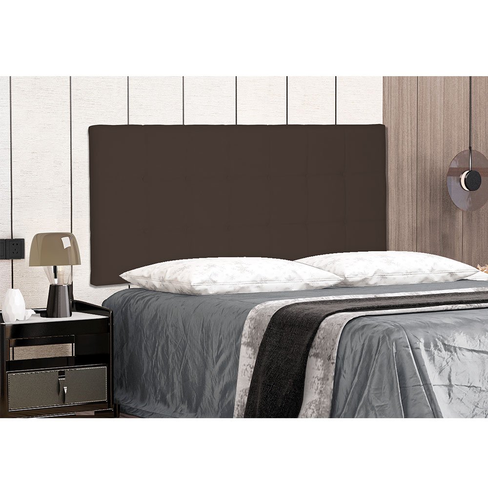 Painel Verona Cama Box Solteiro 90cm Suede - SSX Multicoisas - Café - 1