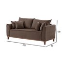 Ver imagem 3 de Sofá 4 Lugares Living M-46 Martins Veludo Marrom