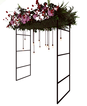 Kit Gazebo + Esteira de Palha Taboa para Decorar Jardins com Flores, 250cm Portátil e Desmontável - 10