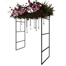 Kit Gazebo + Esteira de Palha Taboa para Decorar Jardins com Flores, 250cm Portátil e Desmontável - 10