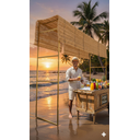 Ver imagem 4 de Kit Gazebo + Esteira de Palha Taboa Decoração Natural Jardins 245cm