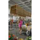 Ver imagem 5 de Kit Gazebo + Esteira de Palha Taboa Decoração Natural Jardins 245cm