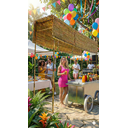 Ver imagem 1 de Kit Gazebo + Esteira de Palha Taboa Decoração Natural Jardins 245cm