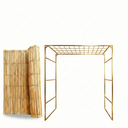 Ver mais imagens de Kit Gazebo + Esteira de Palha Taboa Decoração Natural Jardins 245cm