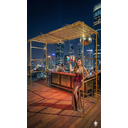 Ver imagem 3 de Kit Gazebo + Esteira de Palha Taboa Decoração Natural Jardins 245cm