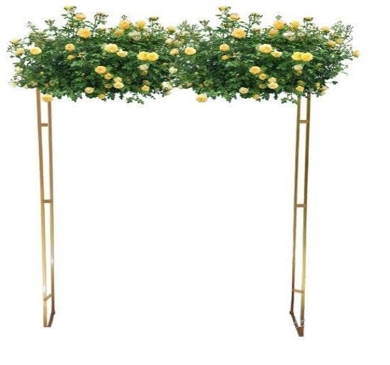 Kit Gazebo + Esteira de Palha Taboa para Decorar Jardins com Flores, 250cm Portátil e Desmontável - 9