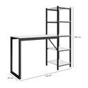 Ver imagem 2 de Escrivaninha Modelo Fit C/ Prateleiras Mdf e Aço Resistente:branco