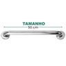 Barra Alça Apoio 50cm Aço Inox Banheiro Kit 11 Uni Segurança Gestante Idoso Cadeirante Box Banheiro  - 3
