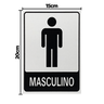Combo 10 Placas De Sinalização Banheiro Masculino 15x20 Acesso - B-566 F9e - 2
