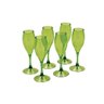 CONJUNTO DE TAÇAS CHAMPAGNE ACRILICO VERDE 6 PCS BTC Decor - 1