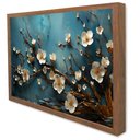 Ver imagem 1 de Quadro Decorativo Caixa Floral Luxo Flores Clássicas Tacolado Moldura Caixa 3cm Madeira com Vidro 80