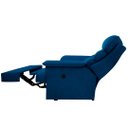 Ver imagem 3 de Poltrona Reclinável Manual Suede Azul Royal