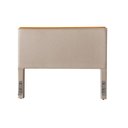 Ver imagem 3 de Cabeceira Cama Box Casal 1,40m Estofada Detalhe em Madeira Java Linho Bege