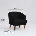Ver imagem 2 de Poltrona para Sala de Estar Pés em Madeira Tamara