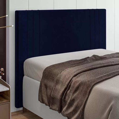 Cabeceira Box Casal 1,40cm Ferrara Italian Flex Courino Bege