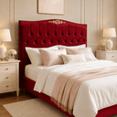 Ver imagem 2 de Cabeceira Greta 195cm Estofada Veludo p/ Cama Box Casal King Quarto