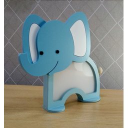 Nova Luminária Infantil Elefante - LB 03 - Bateria 9V - 2