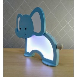 Nova Luminária Infantil Elefante - LB 03 - Bateria 9V - 6