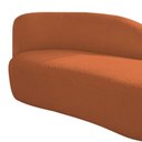 Ver imagem 4 de Divã Recamier Curvo Luna 160cm Lado Direito Suede Terracota