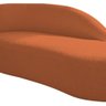 Divã Recamier Curvo Luna 160cm Lado Direito Suede Terracota - 3