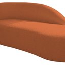 Ver imagem 3 de Divã Recamier Curvo Luna 160cm Lado Direito Suede Terracota