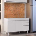 Ver imagem 2 de Balcão de Cozinha Lavanderia sem Tampo 02 Gavetas 120 cm - D’Rossi Beth Branco