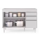 Ver imagem 4 de Balcão de Cozinha Lavanderia sem Tampo 02 Gavetas 120 cm - D’Rossi Beth Branco