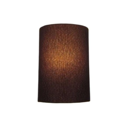 Arandela Meia Cana Retro Md-2003 Cúpula em Tecido 25-18x10cm Café - Bivolt