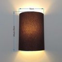 Ver imagem 6 de Arandela Meia Cana Retro Md-2003 Cúpula em Tecido 25-18x10cm Café - Bivolt