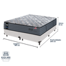 Cama Box Branco e Colchão King Joy Molas Ensacadas Sealy - 3