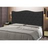 Cabeceira Estofada Cama Box Capitone Pérola Suede Largura 90 Cm (solteiro) Suede Preto - 1